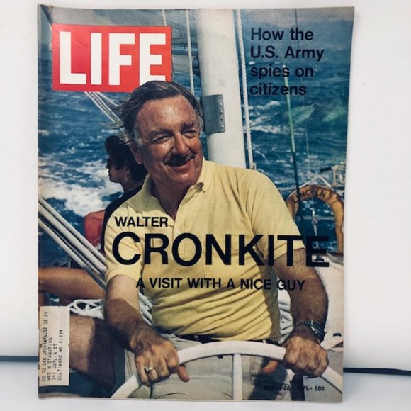 Vintage Life Magazine March 6, 1971 Walter Cronkite Advertising Tobacco Auto - Picture 1 of 7
